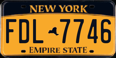 NY license plate FDL7746
