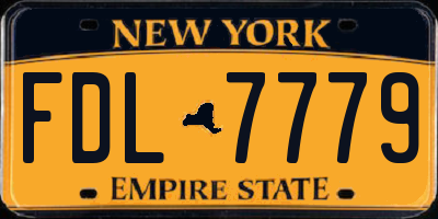 NY license plate FDL7779