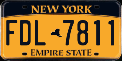 NY license plate FDL7811