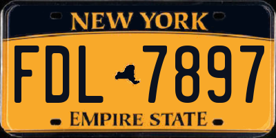 NY license plate FDL7897