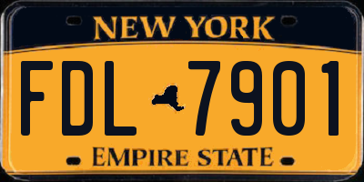 NY license plate FDL7901