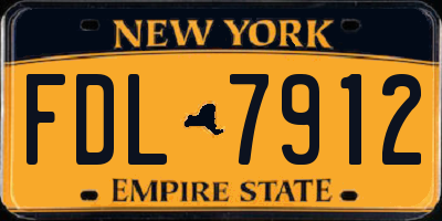 NY license plate FDL7912