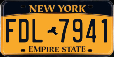 NY license plate FDL7941