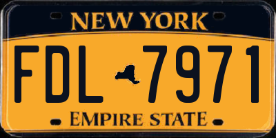 NY license plate FDL7971