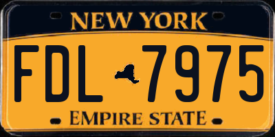 NY license plate FDL7975