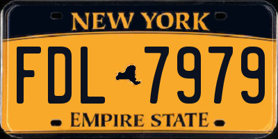 NY license plate FDL7979