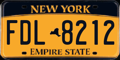 NY license plate FDL8212