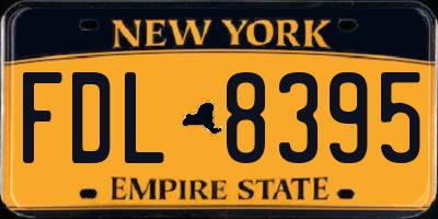 NY license plate FDL8395
