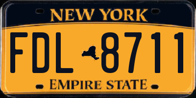 NY license plate FDL8711