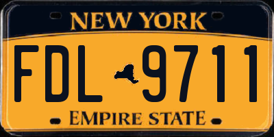 NY license plate FDL9711