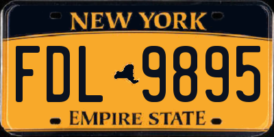 NY license plate FDL9895