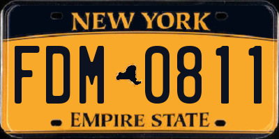 NY license plate FDM0811