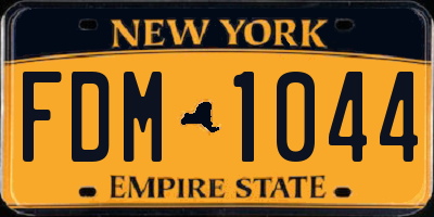 NY license plate FDM1044