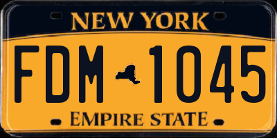 NY license plate FDM1045