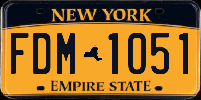NY license plate FDM1051