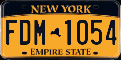 NY license plate FDM1054