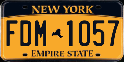 NY license plate FDM1057