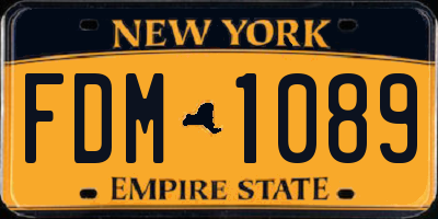NY license plate FDM1089