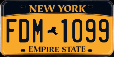 NY license plate FDM1099