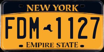 NY license plate FDM1127