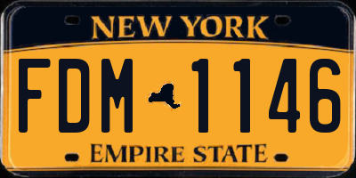 NY license plate FDM1146