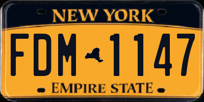 NY license plate FDM1147