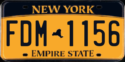NY license plate FDM1156