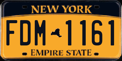 NY license plate FDM1161