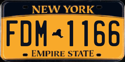 NY license plate FDM1166