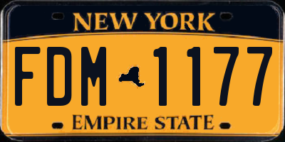 NY license plate FDM1177