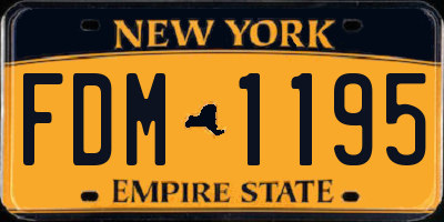 NY license plate FDM1195