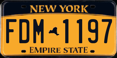 NY license plate FDM1197