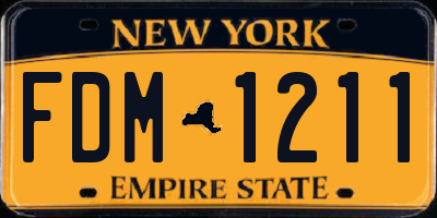 NY license plate FDM1211