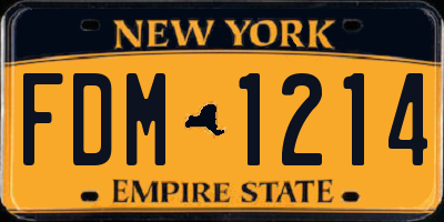 NY license plate FDM1214