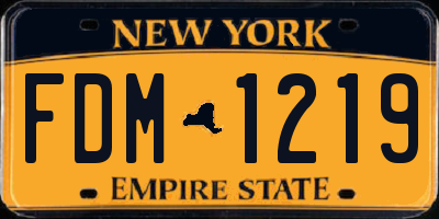 NY license plate FDM1219