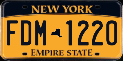 NY license plate FDM1220