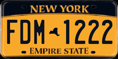 NY license plate FDM1222