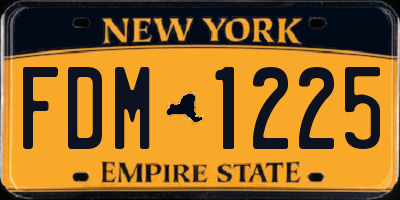 NY license plate FDM1225