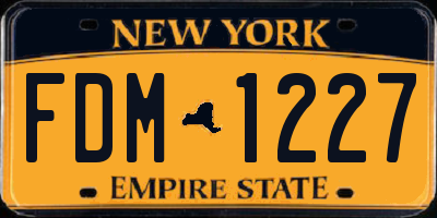 NY license plate FDM1227