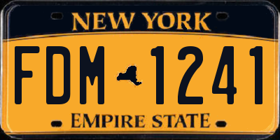 NY license plate FDM1241