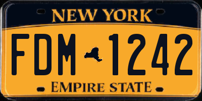 NY license plate FDM1242