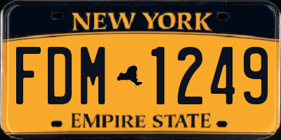 NY license plate FDM1249