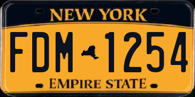 NY license plate FDM1254