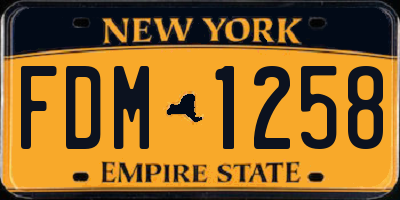 NY license plate FDM1258