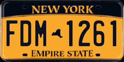 NY license plate FDM1261