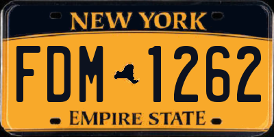NY license plate FDM1262
