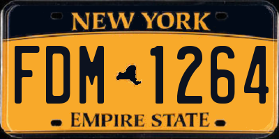 NY license plate FDM1264
