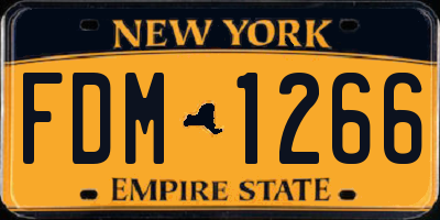 NY license plate FDM1266