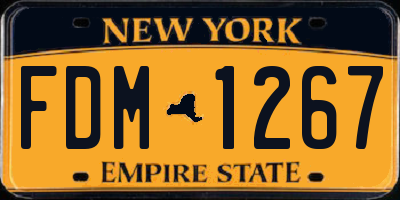 NY license plate FDM1267