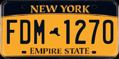 NY license plate FDM1270